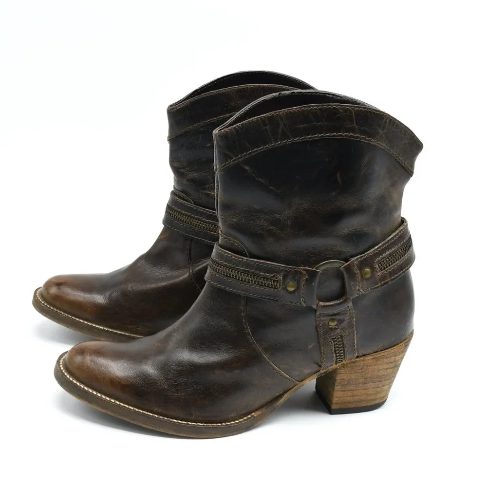 Dingo Metro Bluff Brown Leather Harness Boot 10 - Picture 4 of 7